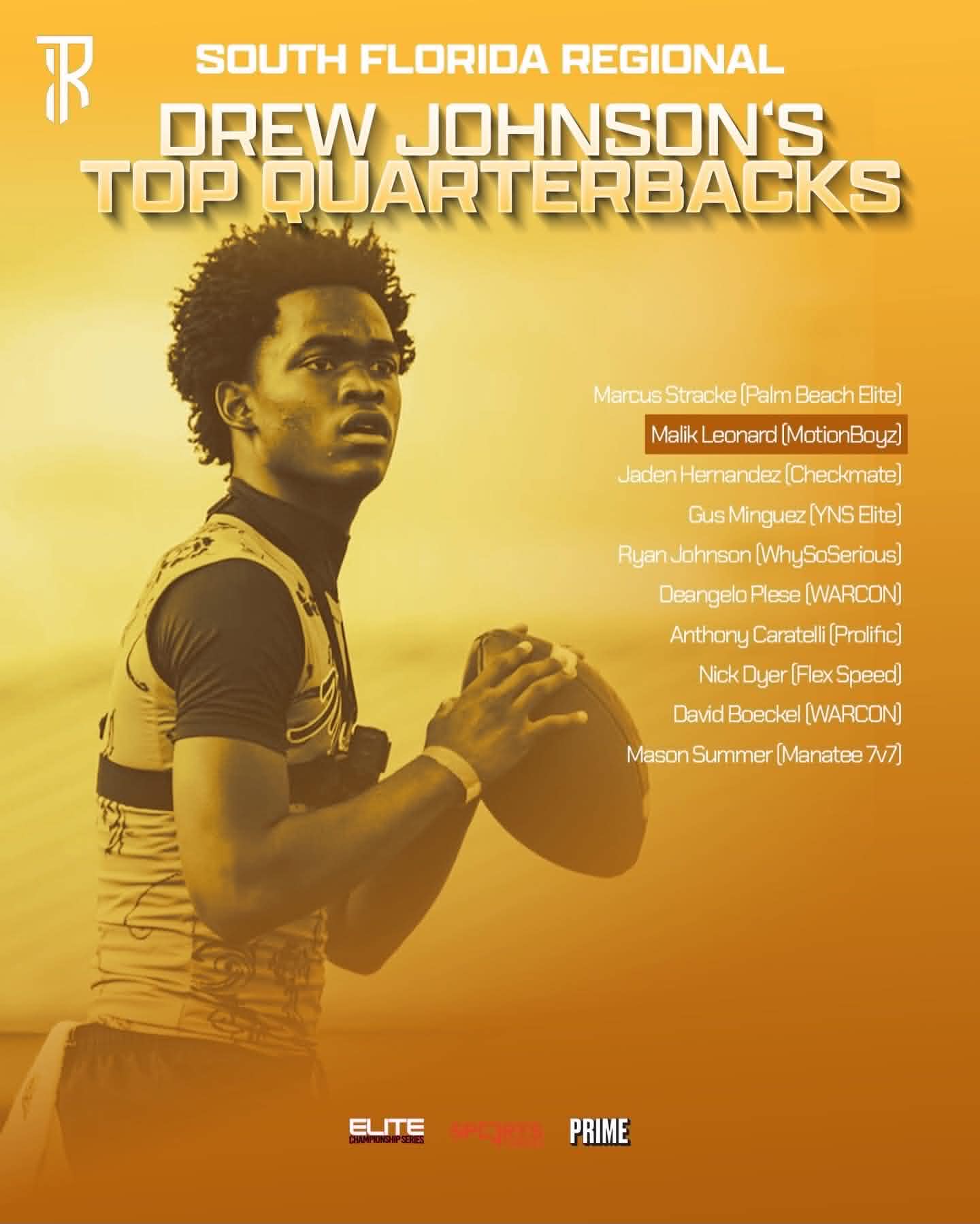 Drew Johnson's Top Quarterbacks